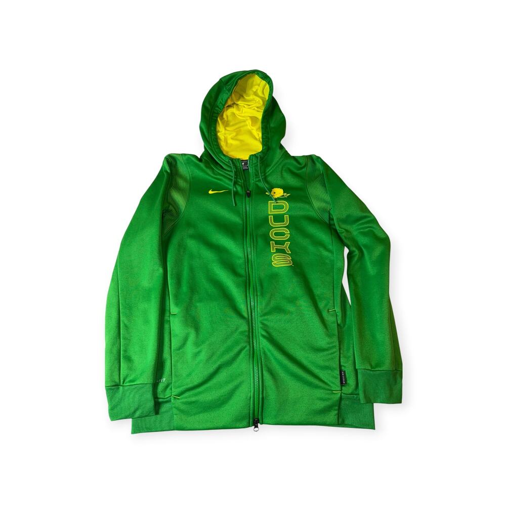 Nike Oregon Ducks Full Zip Hoodie Sweatshirt, Drifit, Men's Size Medium